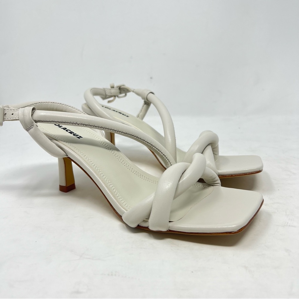 New Lola Cruz Mirja Strappy Open Toe Sandal With Heel in Off-white Size EU 37 - Picture 4 of 5